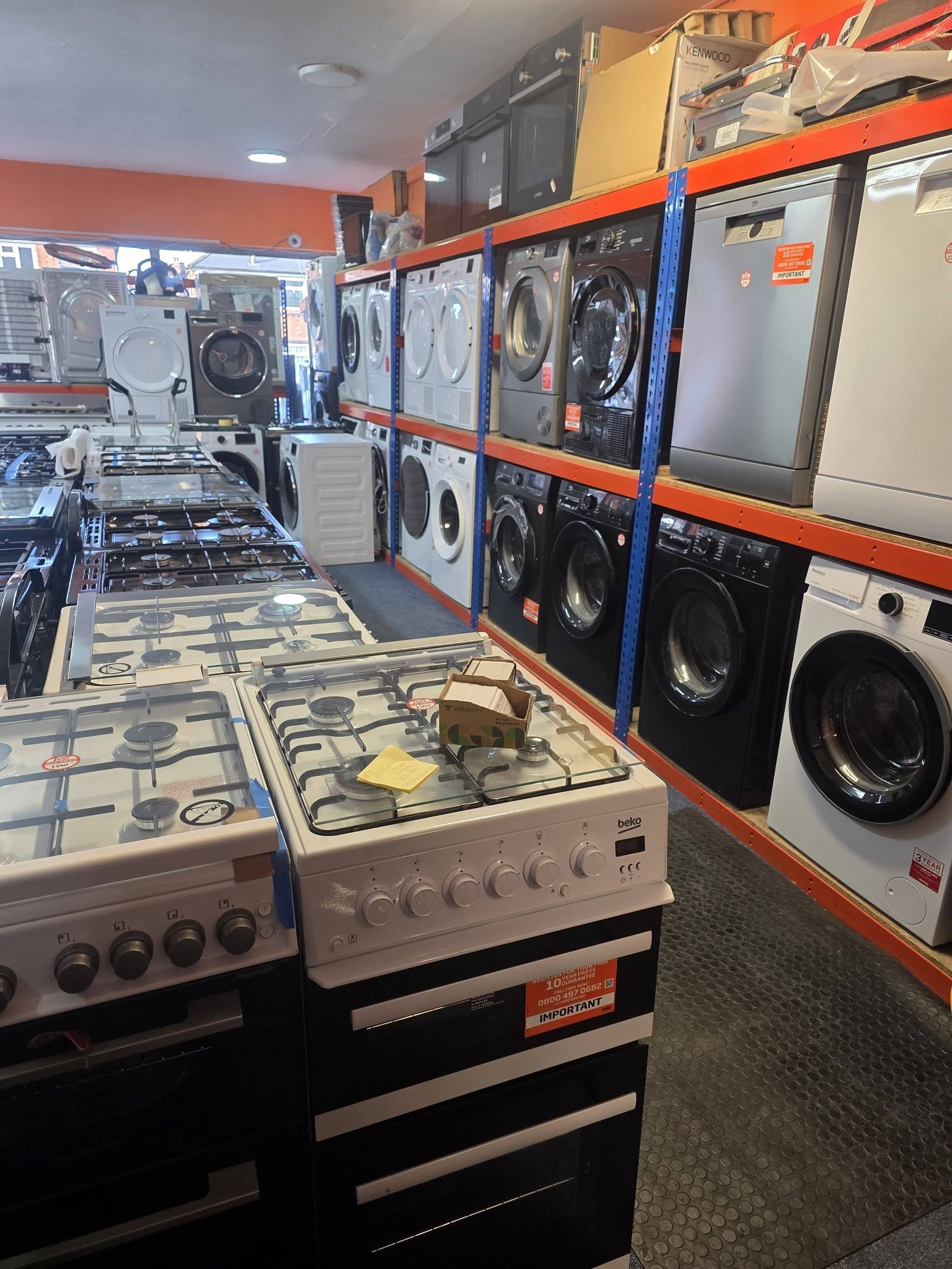 Inside our showroom - cookers and appliances